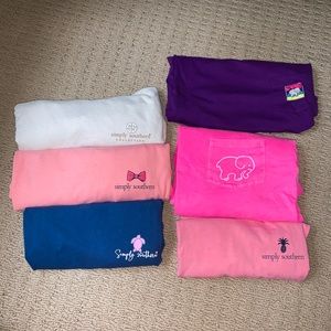 Set of 6 preppy shirts